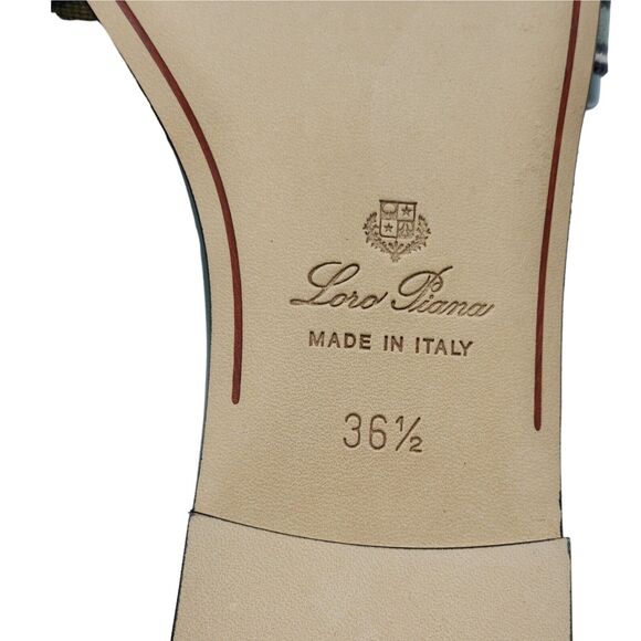 Loro Piana The Suitcase Stripe Sandals in Blue 36.5 6 US $750 - Picture 7 of 7